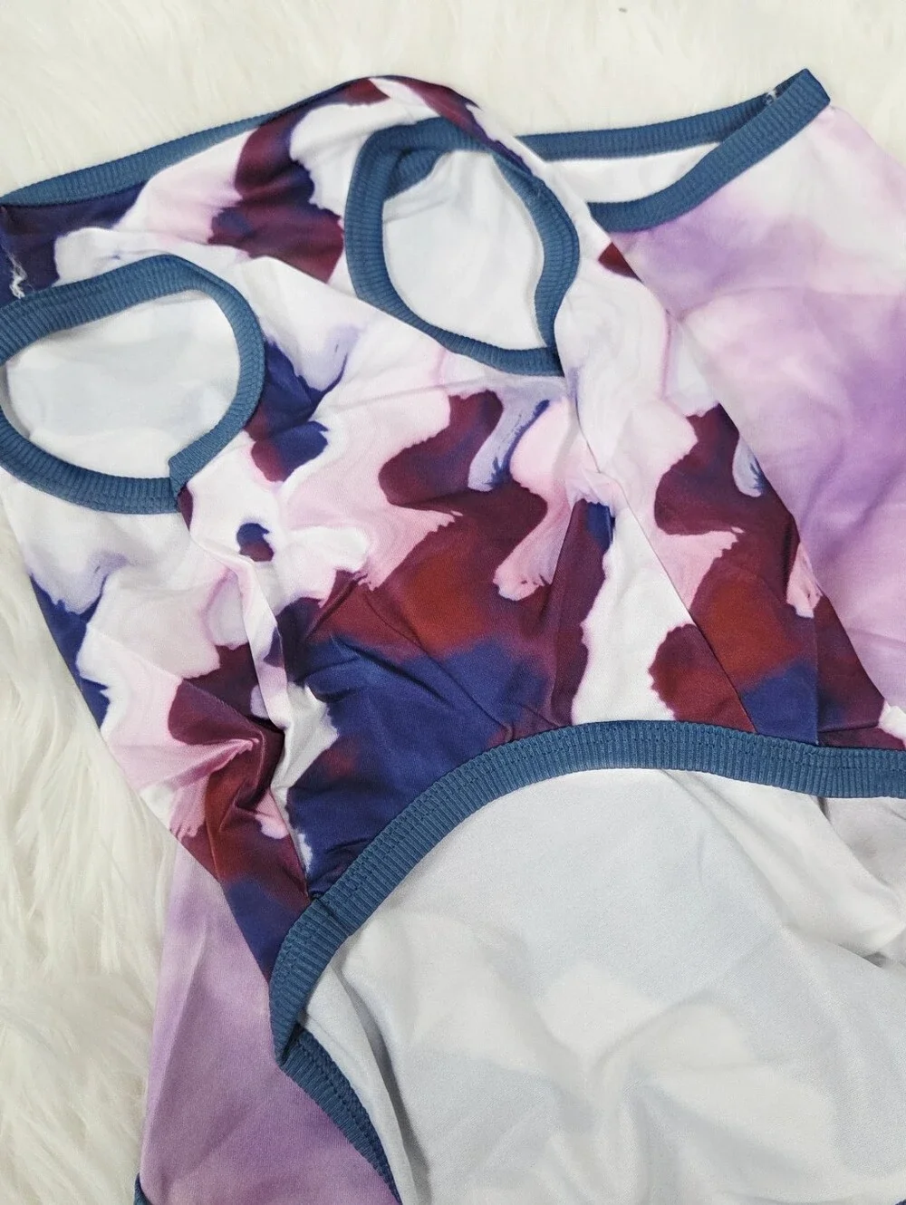 Tie-Dye & Abstract Purple Pet T-shirts MEdium
